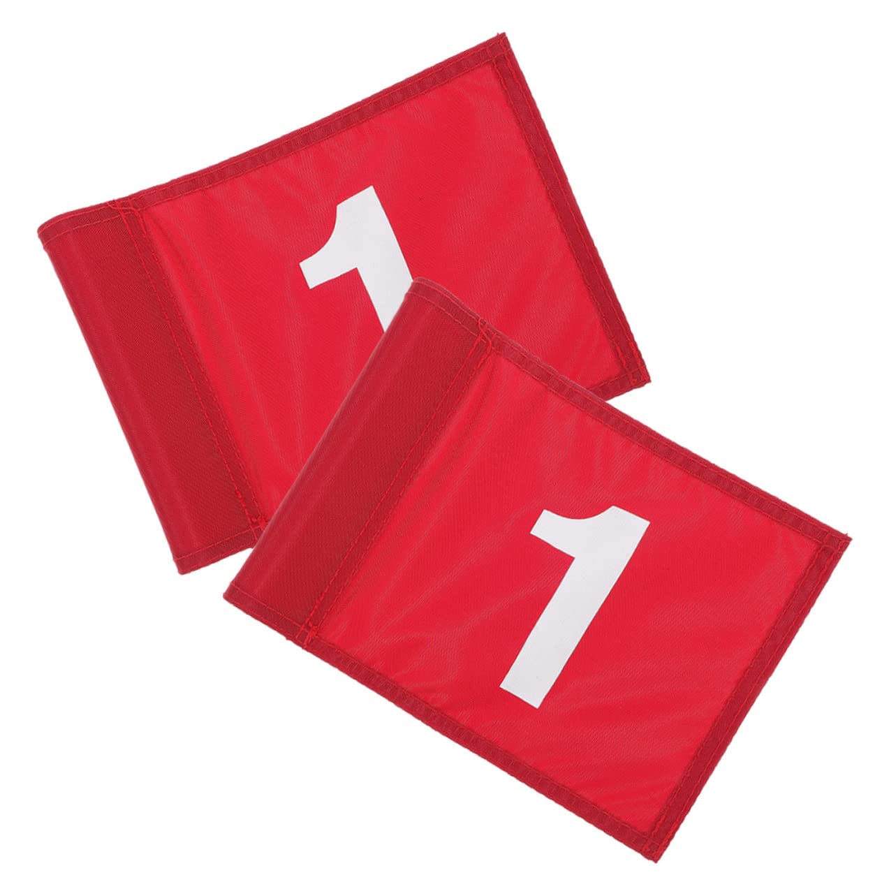 Abaodam 6 Pack Golf Practice Flags - Old Fashioned Red Nylon Golf Putting Training Flags for Backyard, Driving Range & Tournament Use