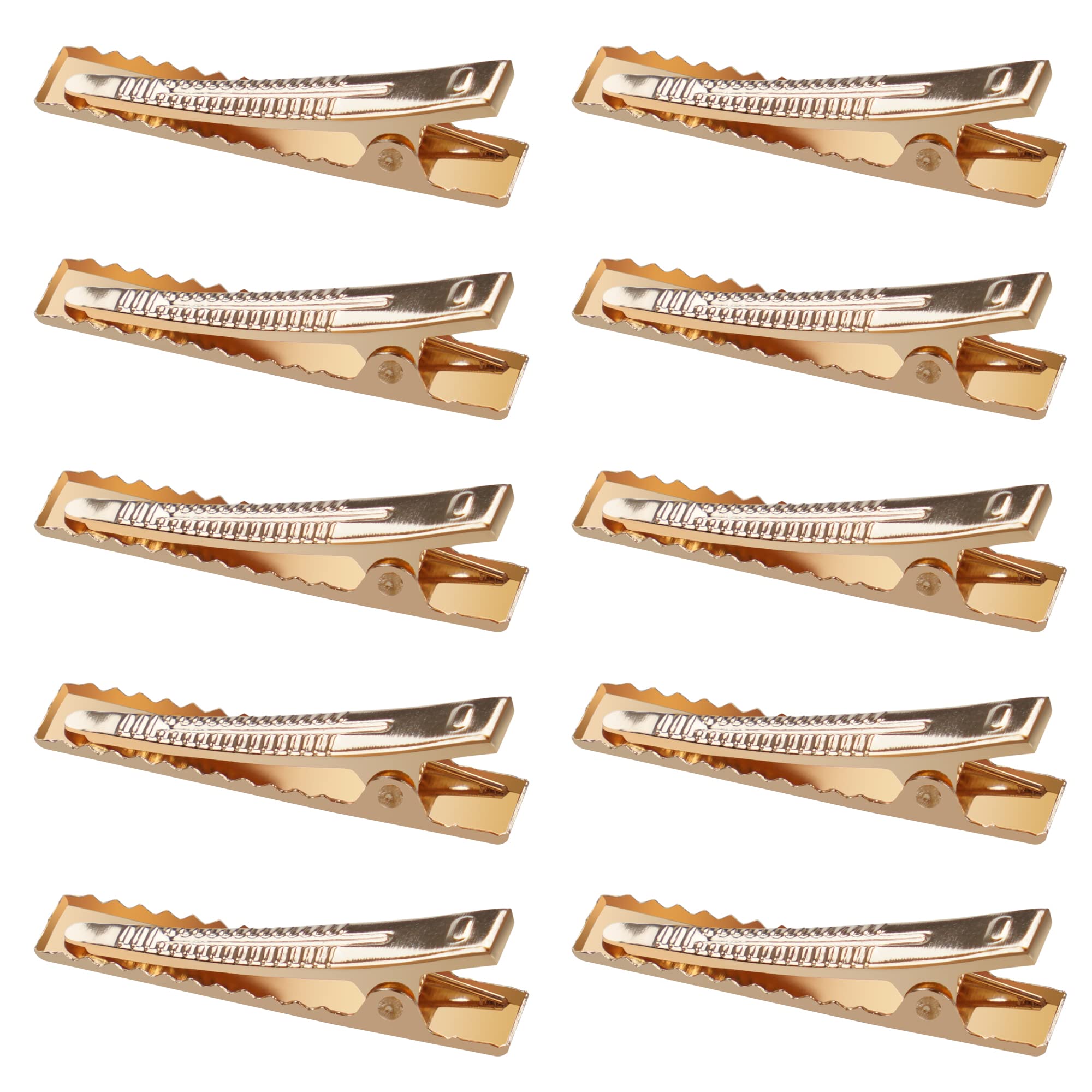50 Pcs 3.5cm Gold Alligator Hair Clips for DIY Crafts, Hair Styling, Makeup & Accessories - Perfect for Bridal, Cosplay, Salon & Fashion Styling