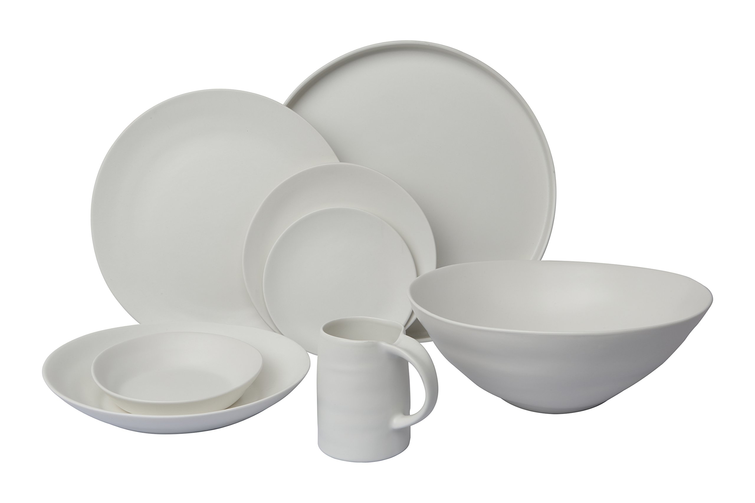 6.25 Inch Matte Wave Bread and Butter Plates - Set of 6 White Ceramic Appetizer Dishes for Dinner Parties, Desserts & Everyday Use