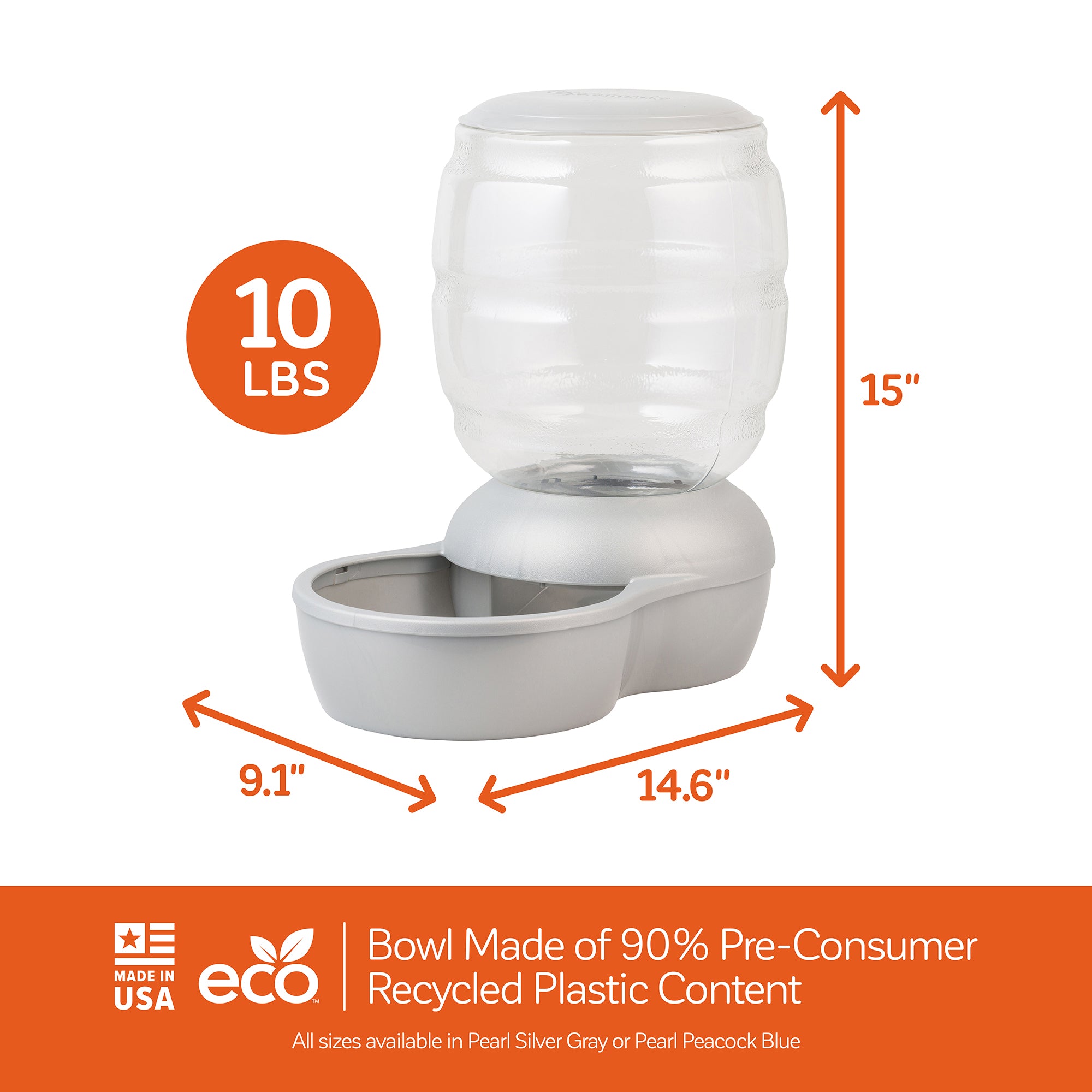 Petmate Replendish Automatic Pet Feeder with Microban Technology - 5L/20 Cup Capacity for Cats & Dogs - Smart Timer & Portion Control - Perfect for Travel, Workdays & Multi-Pet Homes