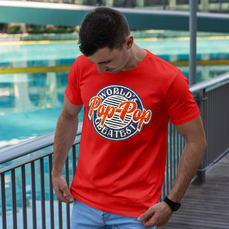 Fresh Tees® World's Greatest Pop-Pop Father's Day T-Shirt - Funny Gift for Husband, Dad & Grandpa - Perfect for Birthday, Anniversary & Family Gatherings