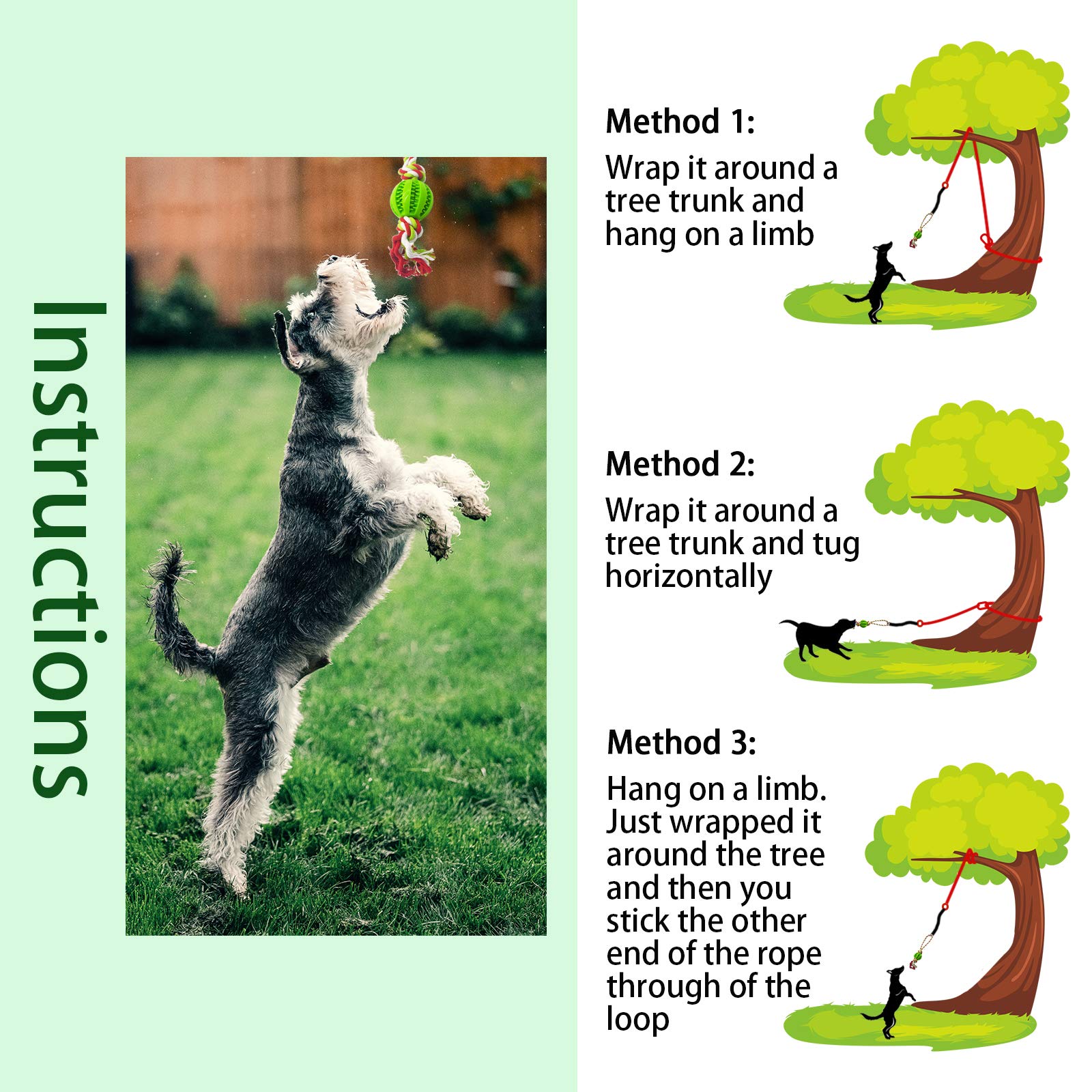 Durable Dog Bungee Toy for Large & Small Dogs - Chew-Resistant Tug-of-War Rope with Bungee Cord - Perfect for Outdoor Play, Training & Solo Entertainment