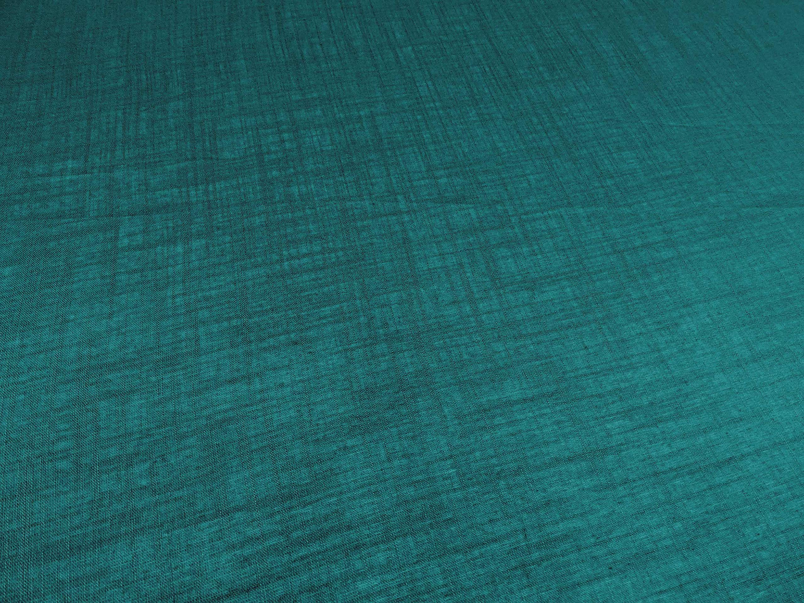 Soimoi Rayon Slub Teal Green Fabric by The Yard - 40