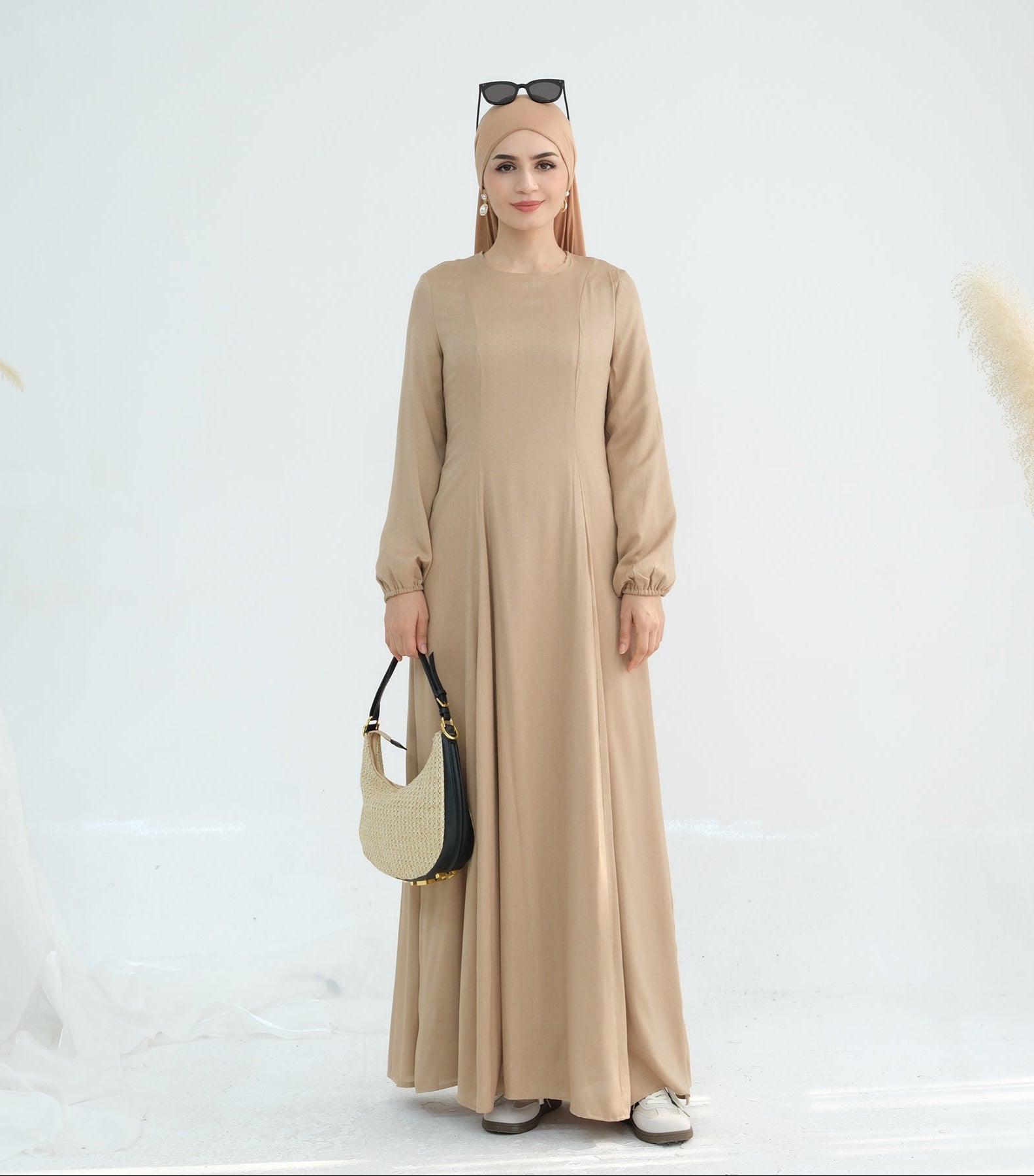 Isabella Maxi Dress in Camel - Elegant Long Flowy Summer Dress for Women, Perfect for Beach Vacations, Weddings & Casual Outings