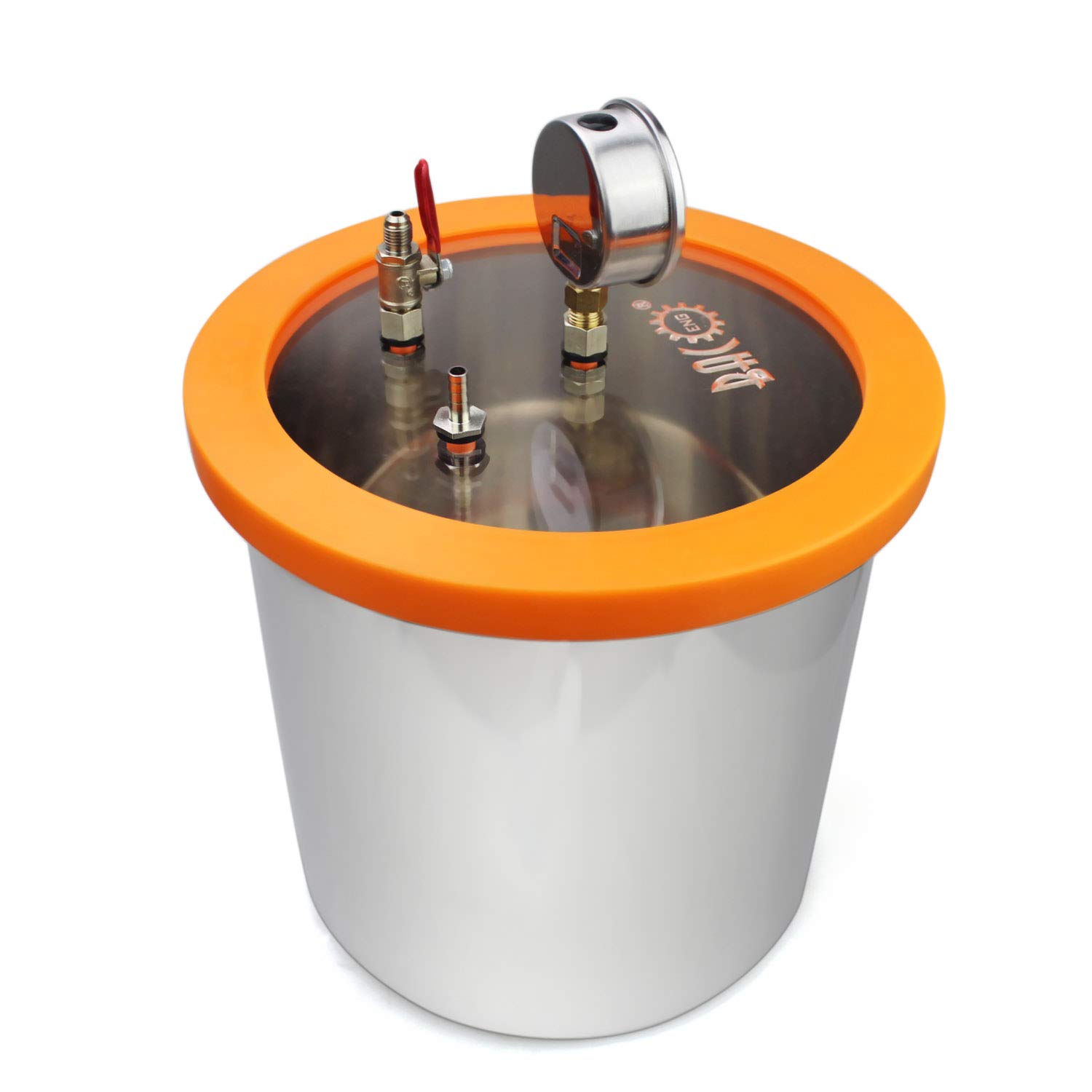 BACOENG 3 Gallon Resin Trap Vacuum Chamber - Stainless Steel Vacuum Degassing Chamber Kit for Epoxy Resin, Silicone Mold Making (3 Gallon/1.2 QT/2 QT Options) - Perfect for Jewelry Casting, DIY Crafts & Industrial Applications