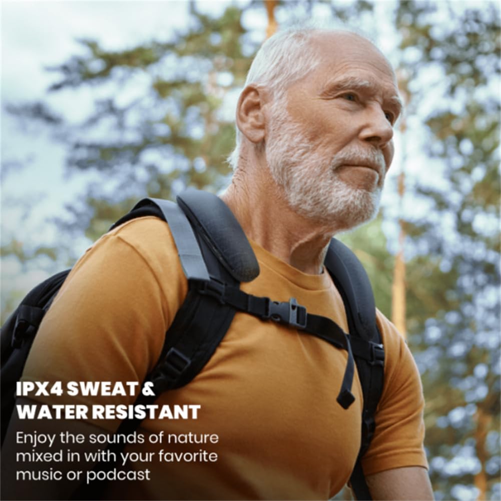 2025 Nomodo Wireless Wearable Bluetooth Speaker - Rechargeable Sweatproof Neckband Speaker with 3D Stereo Sound & IPX7 Waterproof for Sports, Gym, Running, Hiking, and Outdoor Activities