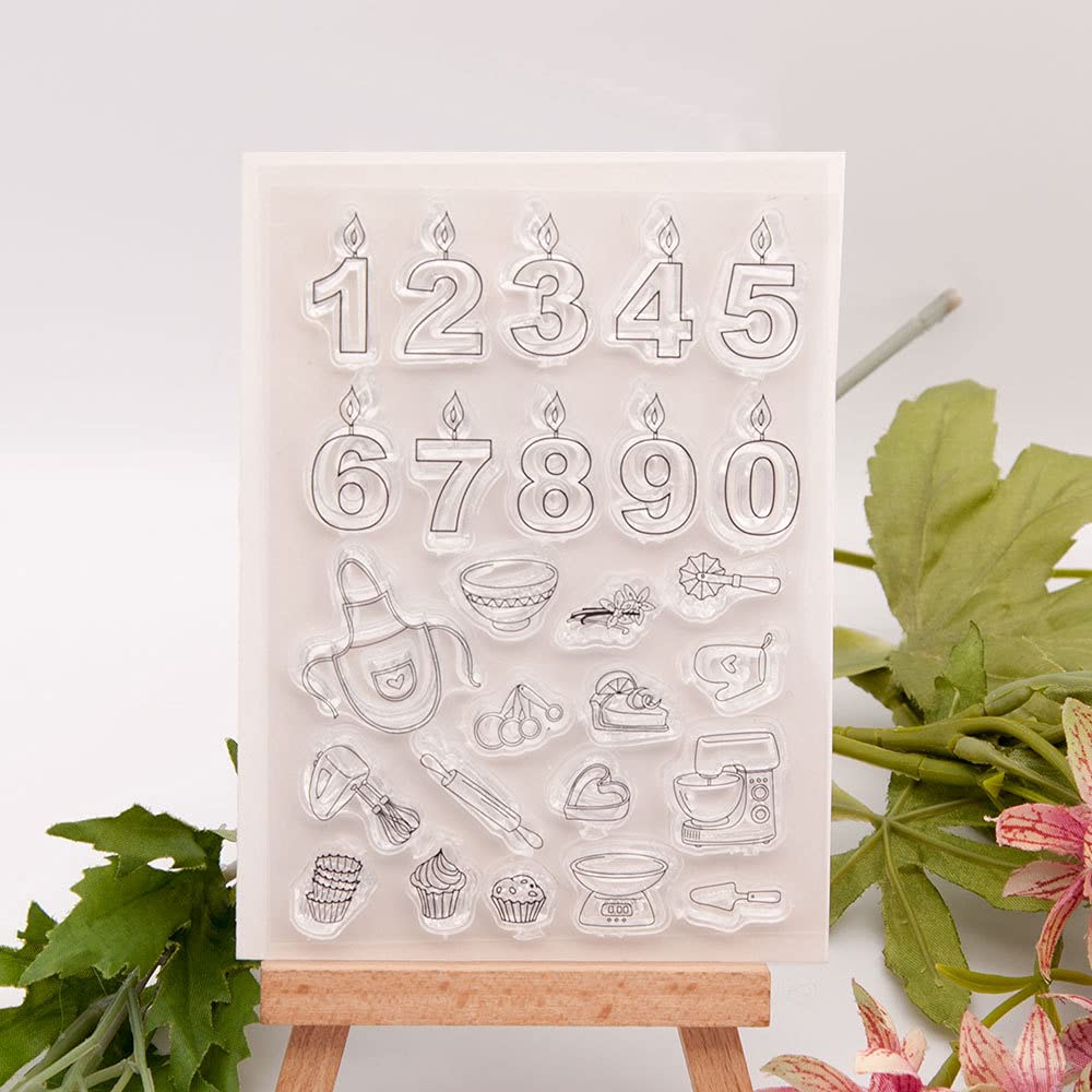 Clear Stamps for Card Making, DIY Scrapbooking, and Home Decor - Perfect for Handmade Greeting Cards, Journals, and Craft Projects (BAKEWARE)