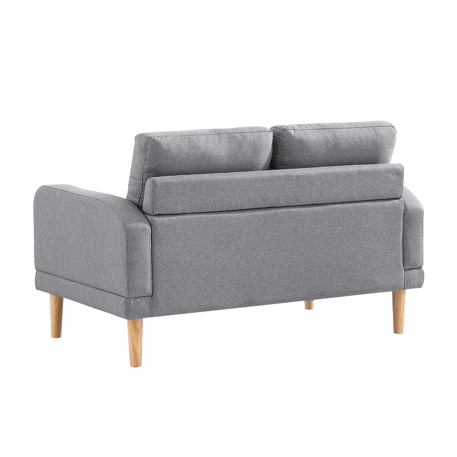 50 Inch Small Loveseat Sofa for Apartments - Compact Couches for Small Spaces, Light Gray Upholstered Mini Love Seat - Perfect for Living Room, Bedroom & Studio Apartments (Space-Saving Furniture Solution)