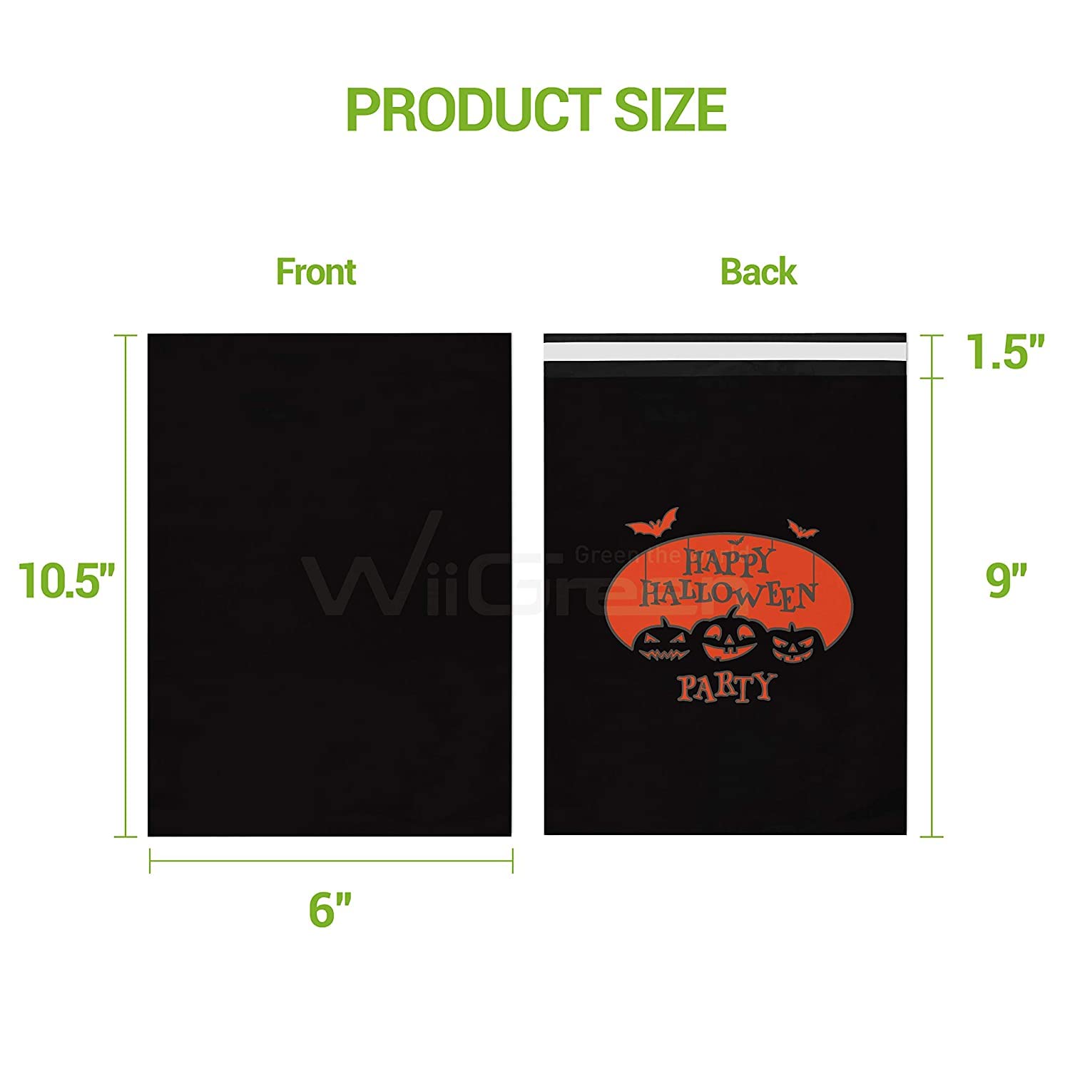 500 PCS Halloween Poly Mailers 6x9 Inches 2.5 MIL - Self Seal Waterproof Shipping Envelopes, Durable Tear-Resistant Mailing Bags for Ecommerce, Gift Packaging, Party Favors & Postal Deliveries