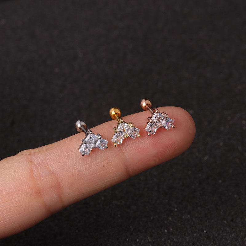 20G Cute Snow Heart Tiny Conch Earrings - Cartilage Piercing Jewelry for Women | Perfect for Everyday Wear, Parties & Gifts