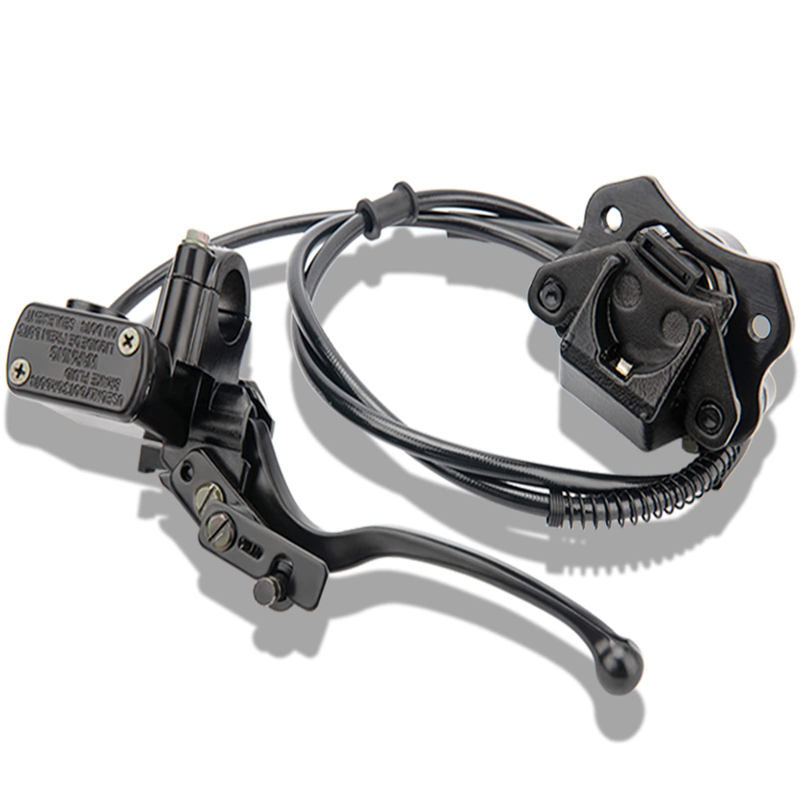 Hydraulic Disc Brake Master Cylinder & Caliper Kit for ATV Quad 50cc-125cc (TaoTao, Buyang, Coolsport, Kazuma) - Compatible with Mini Bikes & Go Karts - Off-Road, Trail Riding & Racing Performance Upgrade
