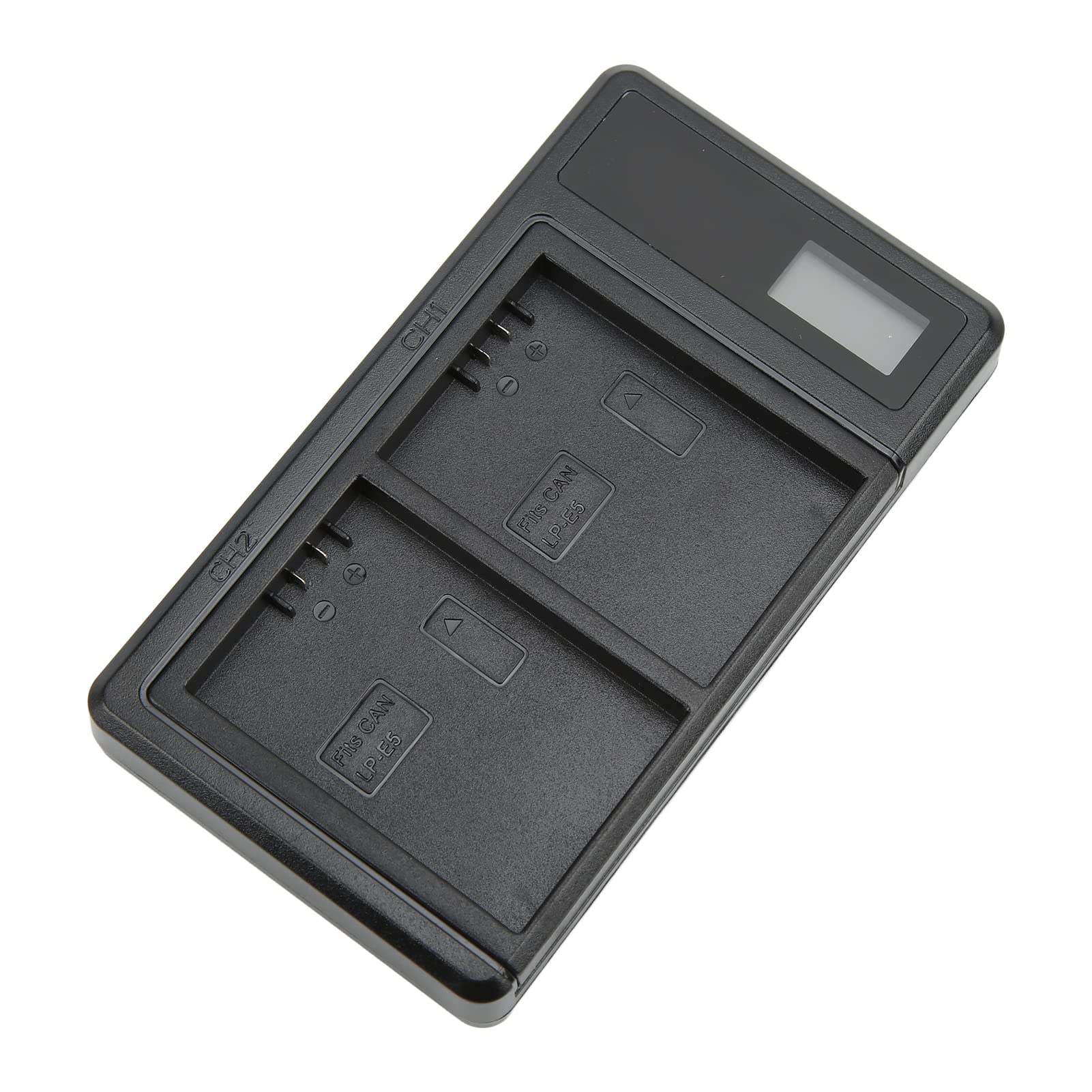Dual Battery Charger for Action Camera with LCD Display - Fast Charging LP-E5 Battery & Dual USB Ports - Perfect for Travel, Vlogging, and Outdoor Photography Accessories