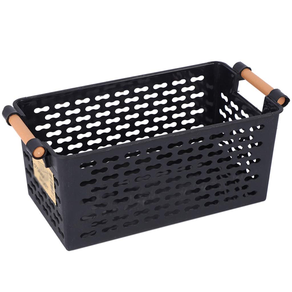 RENSLAT Plastic Desktop Storage Basket - Rectangular Organizer for Bathroom, Kitchen, Office & Home - Portable Multi-Purpose Storage Box for Toiletries, Cosmetics, Office Supplies & Household Items - Perfect for Organization, Decluttering and Space Saving