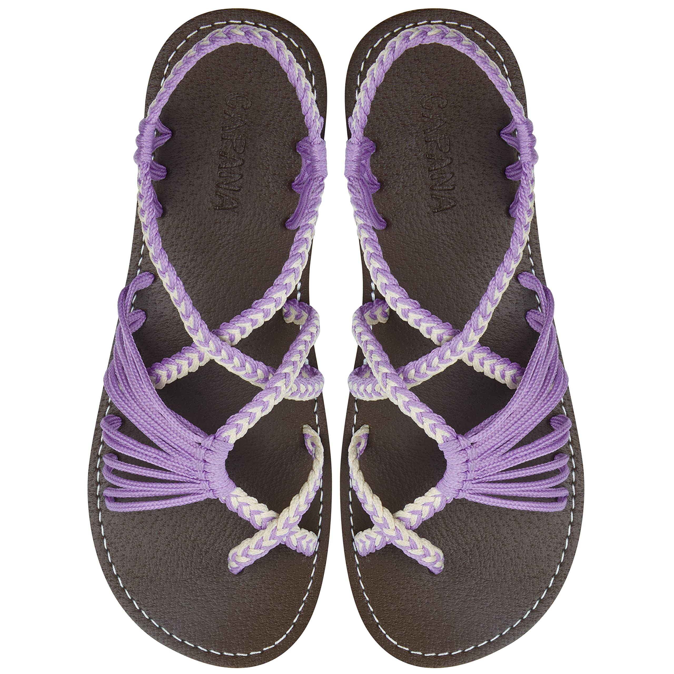 Handwoven Women's Flat Sandals - Boho Braided Rope Sandals for Beach, Walking & Water Activities | Comfortable Strappy Summer Sandals for Women | Perfect for Vacation, Travel and Casual Outings