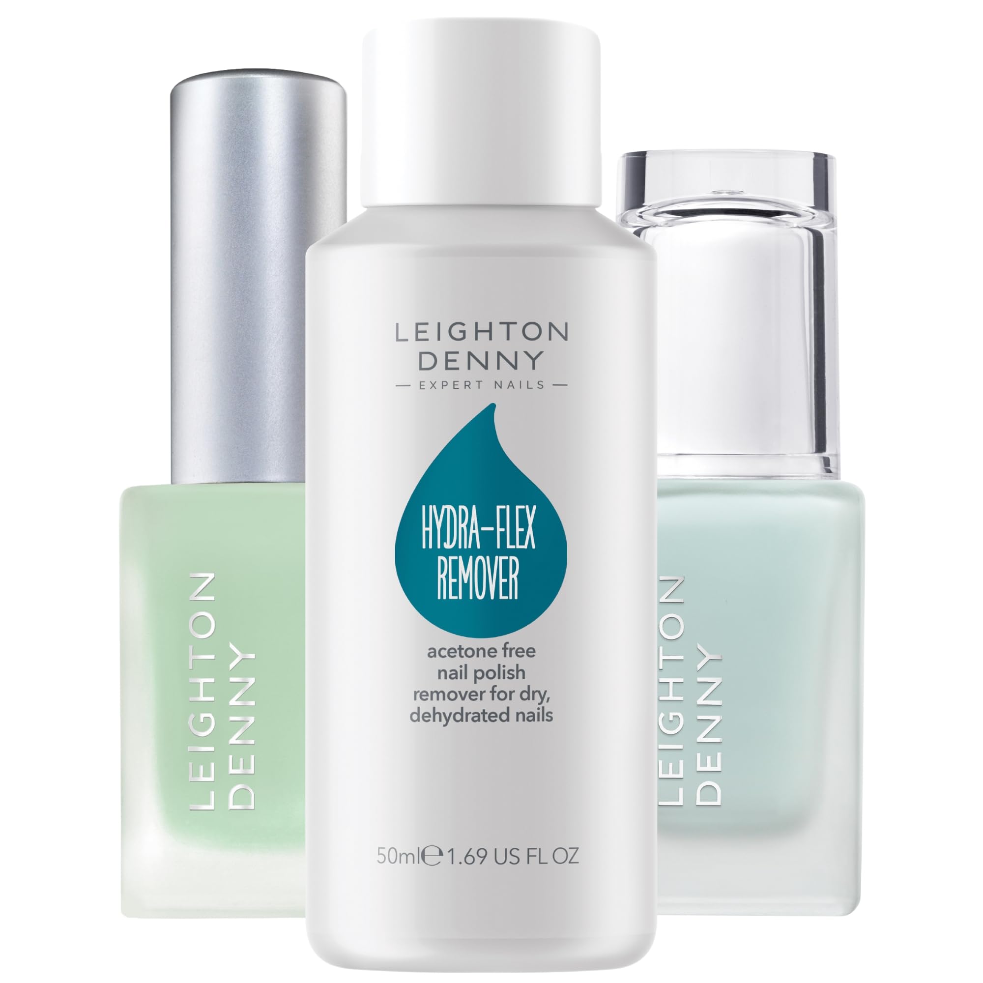 LEIGHTON DENNY Hydra-Flex Trio Treatment Set - Nail & Cuticle Care Kit for Stronger, Healthier Nails | Perfect for Home Manicures & Professional Salon Use