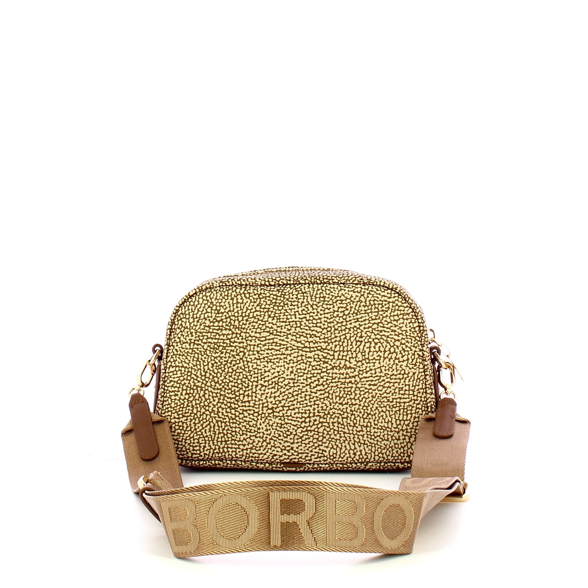 Borbonese Eclipse Small Beige Marrone Camera Case 91010017I15 - Premium Leather Crossbody Bag for Women, Perfect for Travel & Everyday Use