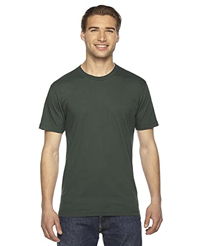 Premium American Apparel Men's Fine Jersey Crewneck T-Shirt - Soft Cotton Casual Tee for Everyday Wear, Gym & Street Style