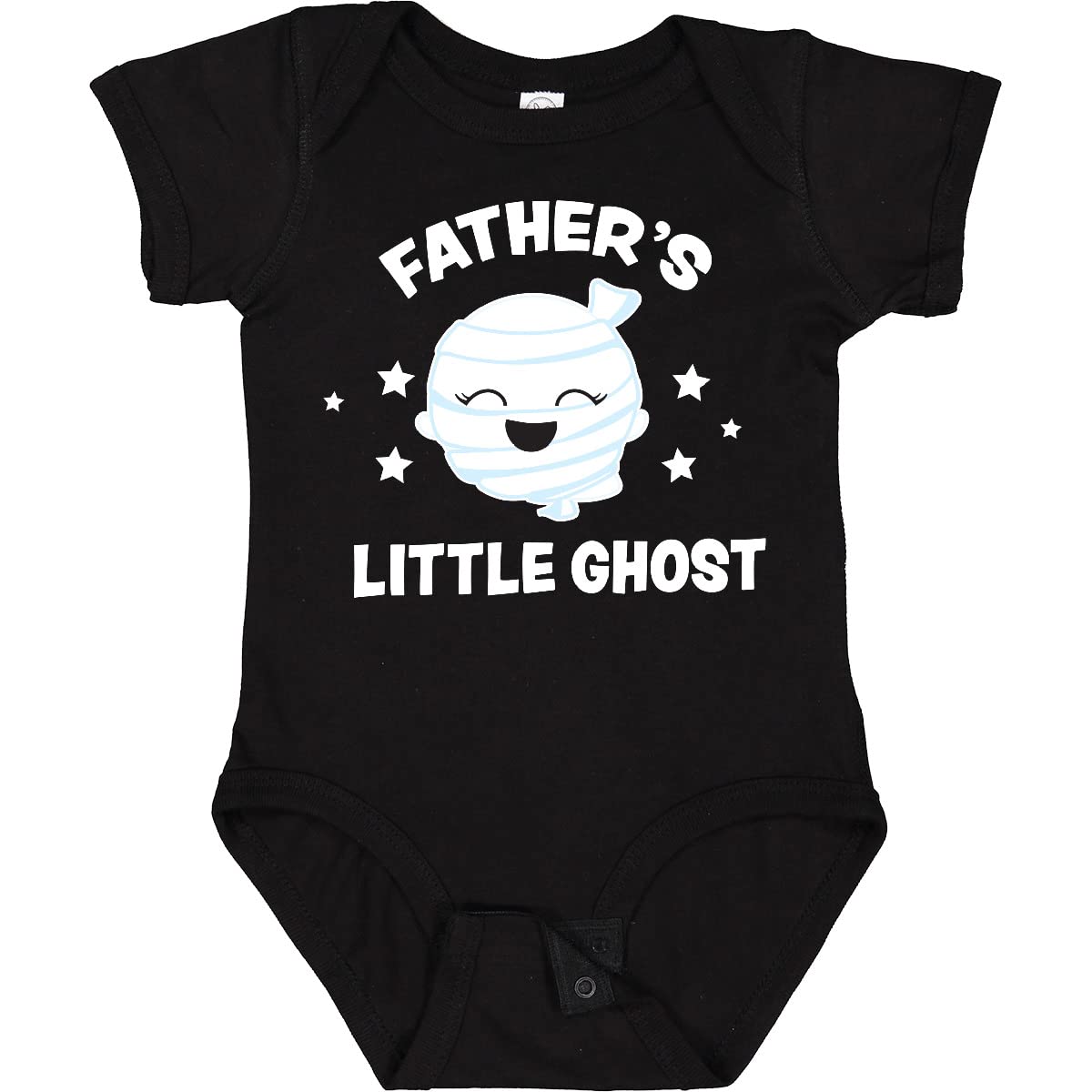 Inktastic Cute Father's Little Ghost with Stars Baby Bodysuit - Soft Cotton Infant Onesie for Halloween, Father's Day & Family Matching Outfits