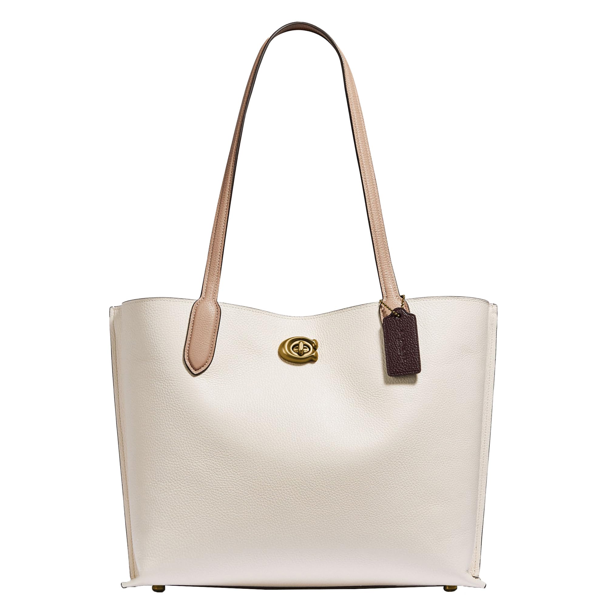 Coach Women's Polished Pebble Leather Willow Tote Bag - Stylish Designer Handbag for Work, Travel & Everyday Use