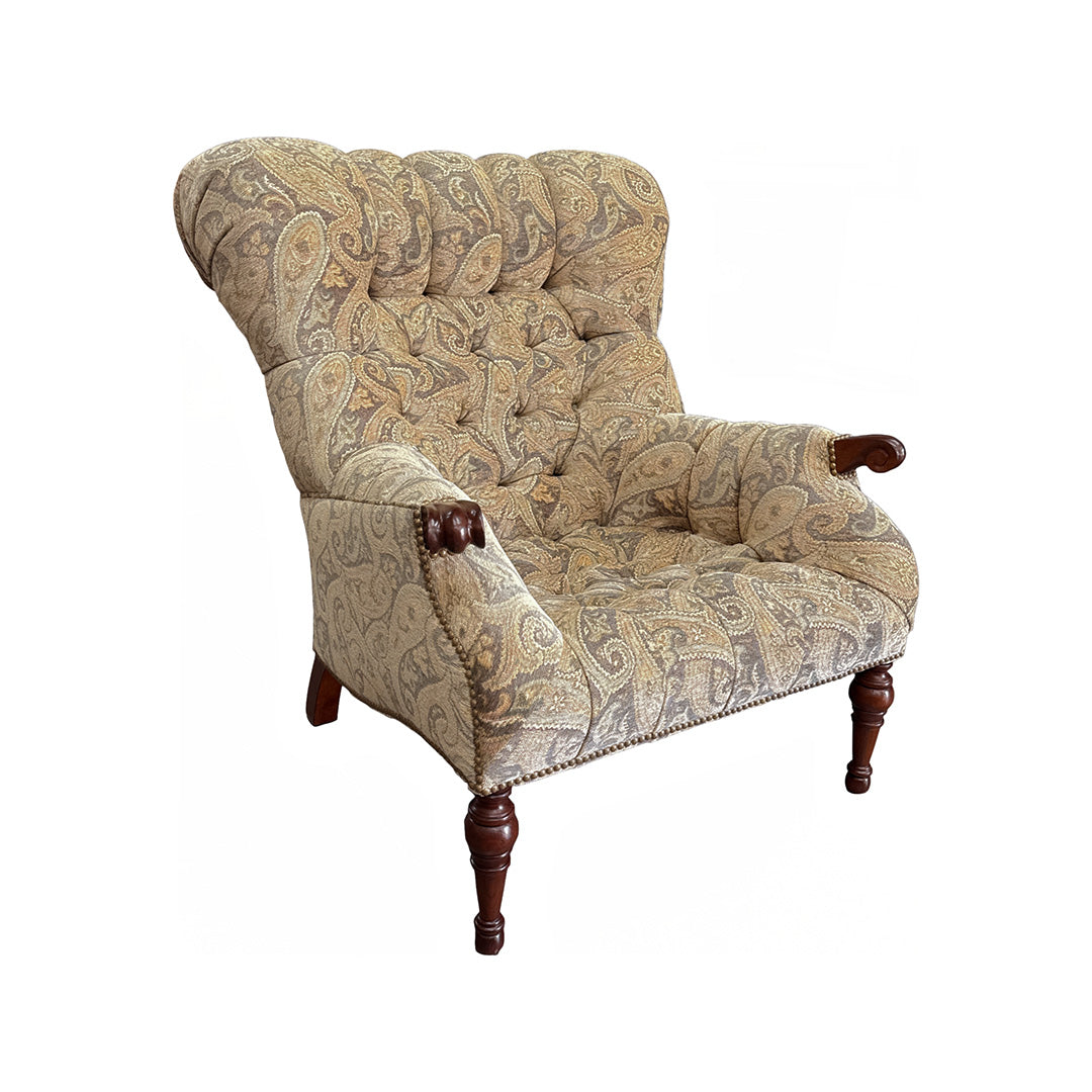 Leopold Upholstered Accent Chair - Modern Living Room Lounge Chair with Solid Wood Legs - Perfect for Home Office, Reading Nook & Bedroom Decor