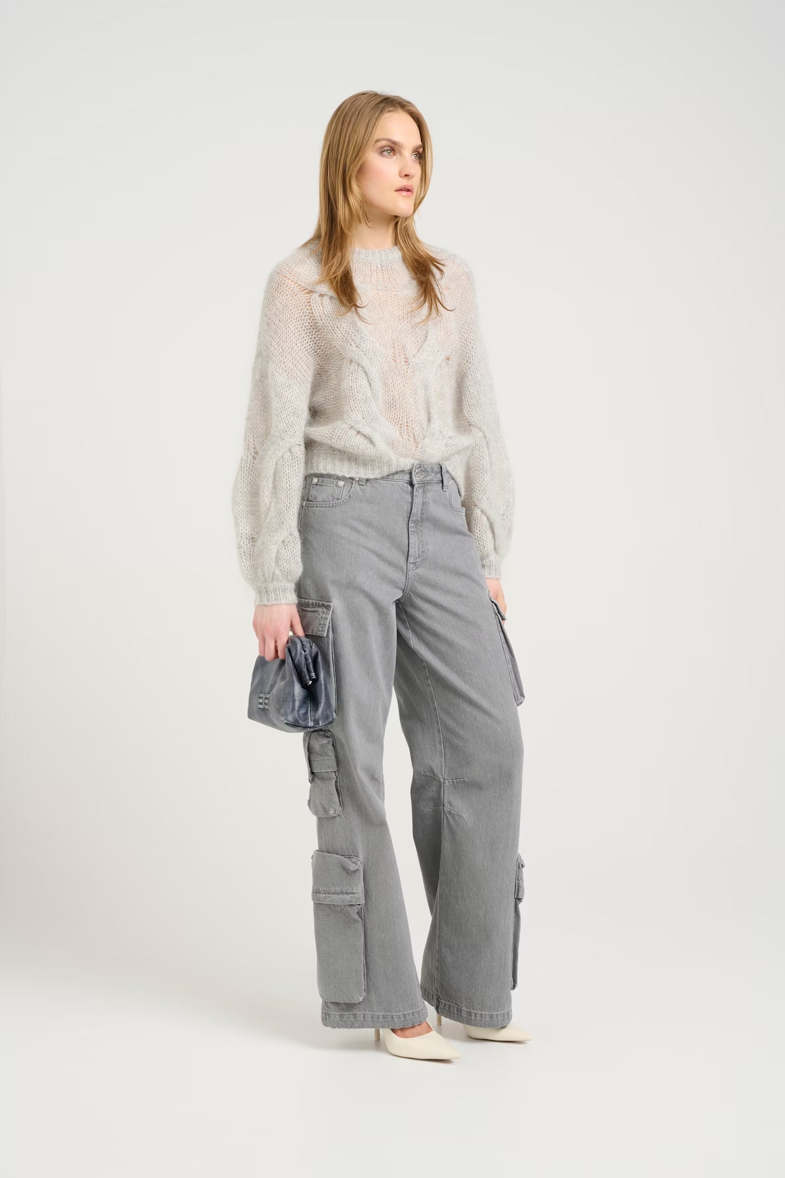 Gestuz Zenia Women's Pullover Sweater - Soft Grey Knit Top for Casual Wear & Layering | Cozy Fall & Winter Fashion