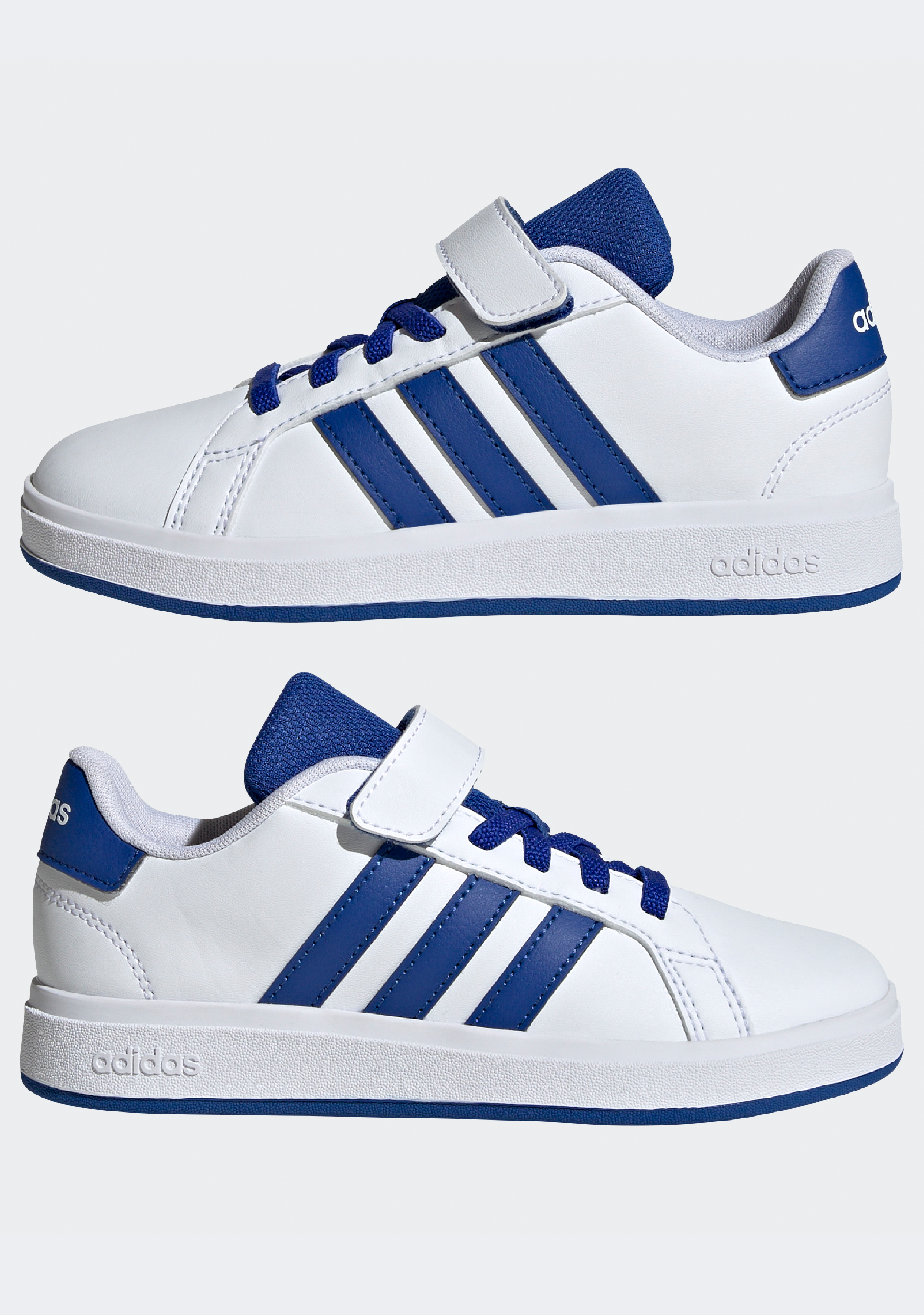 Adidas Kids' Grand Court 2.0 Sneakers - Lightweight Comfortable Tennis Shoes for Boys & Girls - Perfect for School, Sports & Everyday Wear