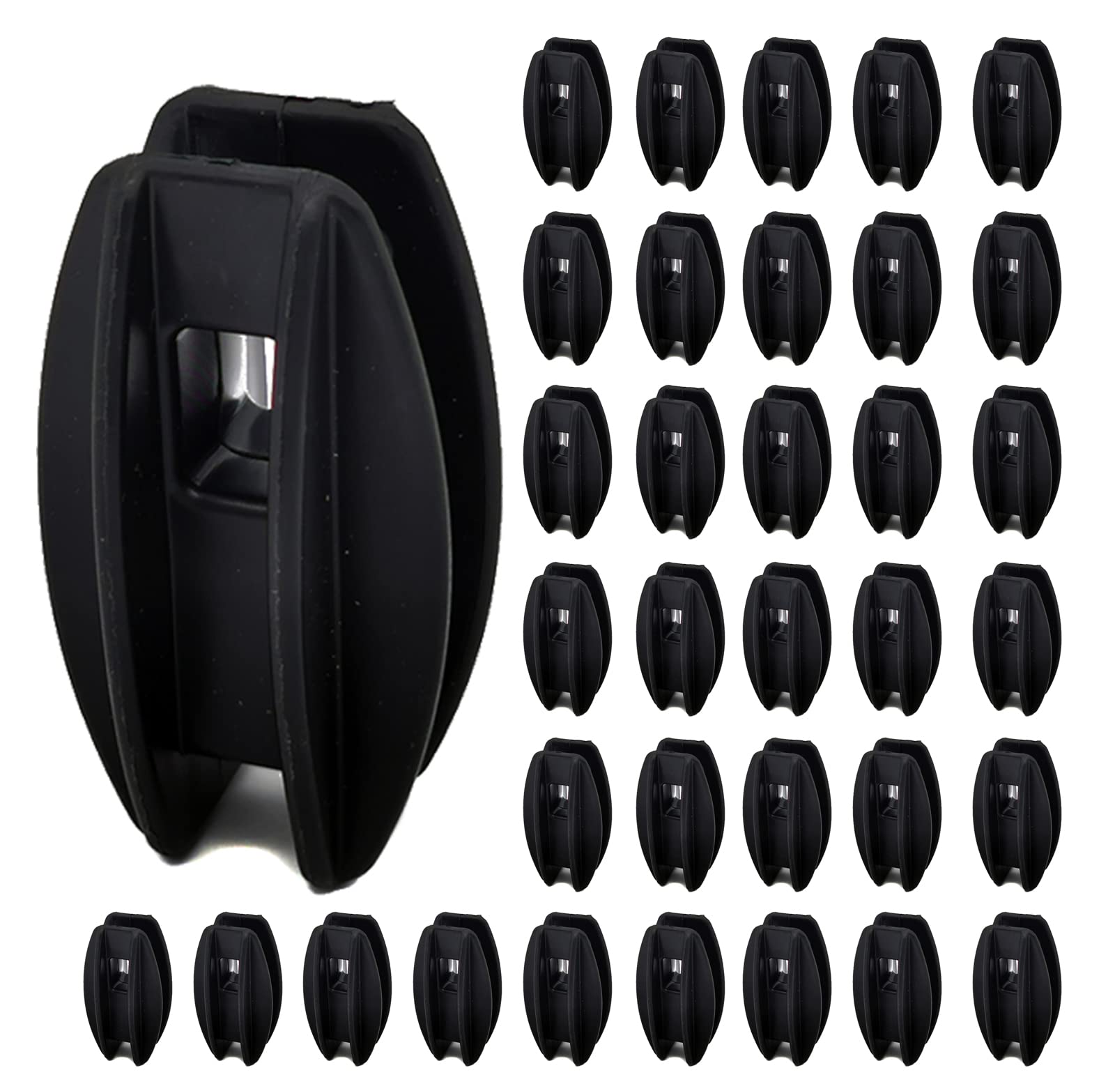40 Pcs Black Electric Fence Corner Post Insulators for Poly Wire - Durable Farm Fencing Accessories for Livestock Containment & Pasture Management