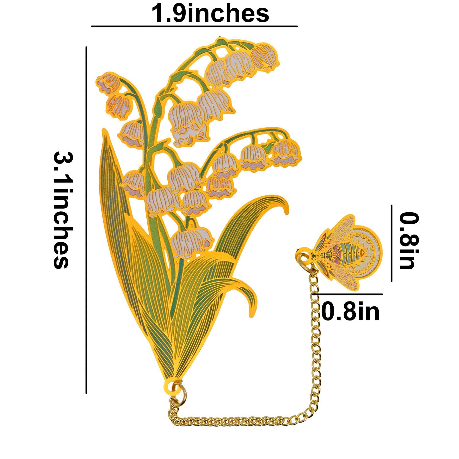 BLBMH 3-in-1 Metal Flower Bookmark Set - Elegant Lily of The Valley Design, Perfect Birthday Gift for Women, Girls, Mothers & Teachers - Ideal for Book Lovers, Readers & Graduation Gifts - Great for Reading, Journaling & Book Club Accessories