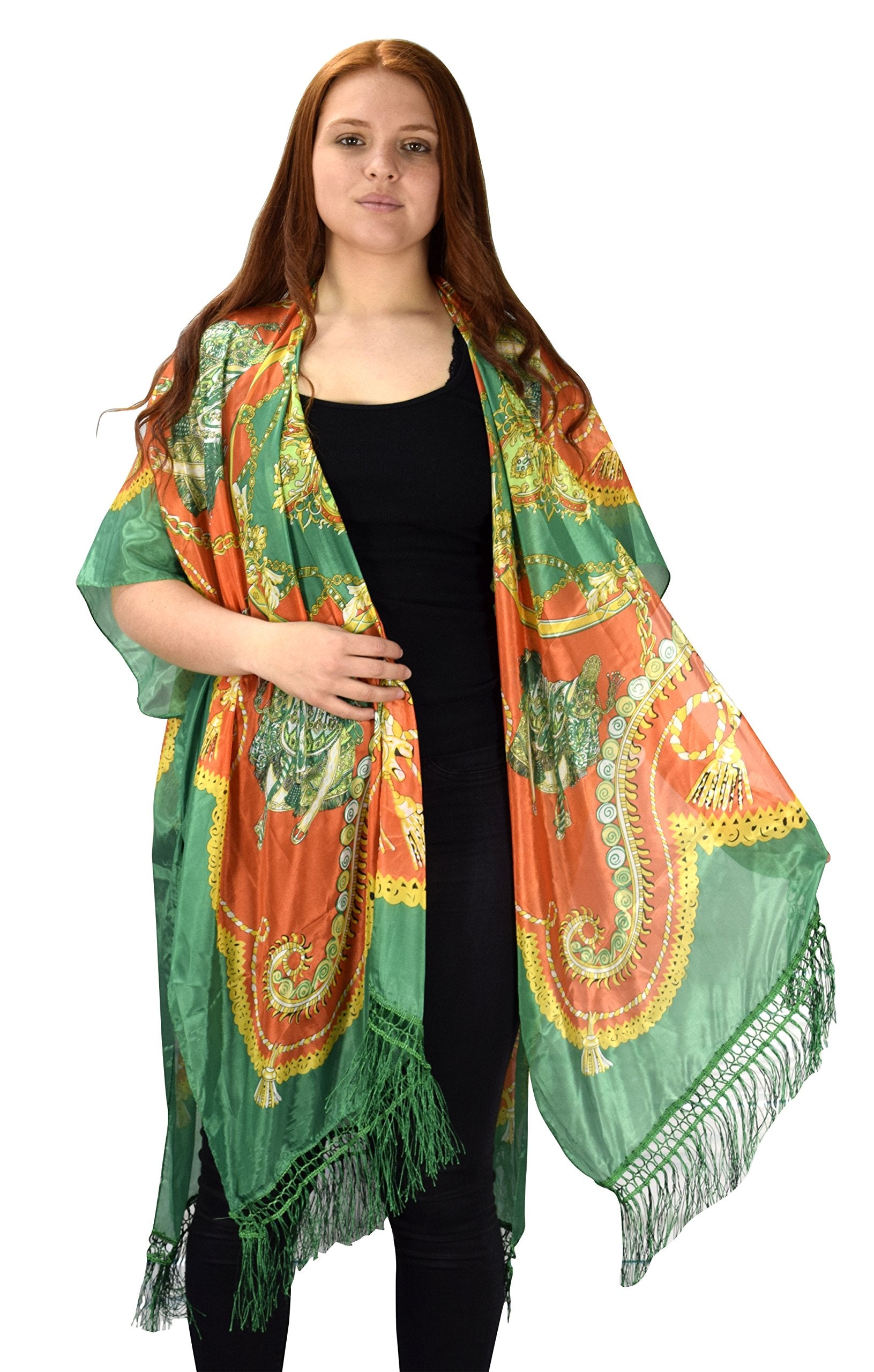 Vintage Kimono Robe for Women - Lightweight Cardigan Cover Up, Summer Beach Poncho - Perfect for Loungewear, Yoga, and Boho Outfits