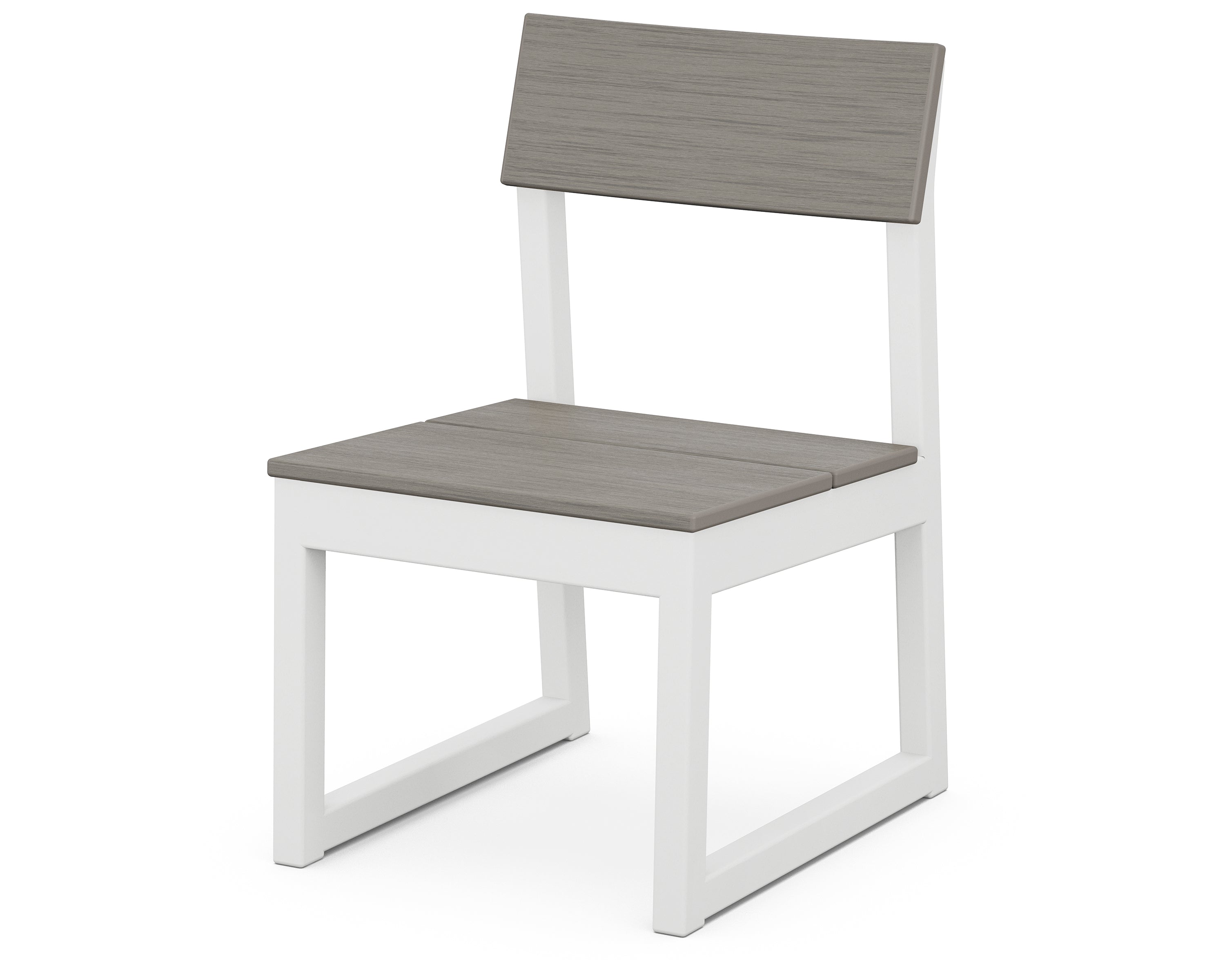 POLYWOOD EDGE Dining Side Chair - Weather-Resistant Outdoor Patio Furniture for Garden, Poolside, and Backyard Dining - Heavy-Duty All-Weather Plastic Adirondack Chair