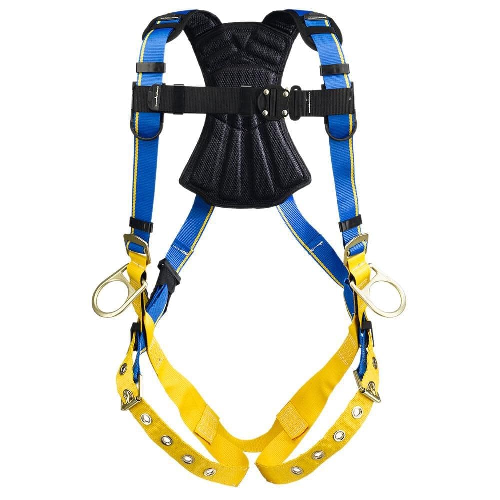 Werner Blue Armor 2000 Positioning Harness with 3 D-Rings - Size Small | Fall Protection Safety Gear for Construction & Roofing Work
