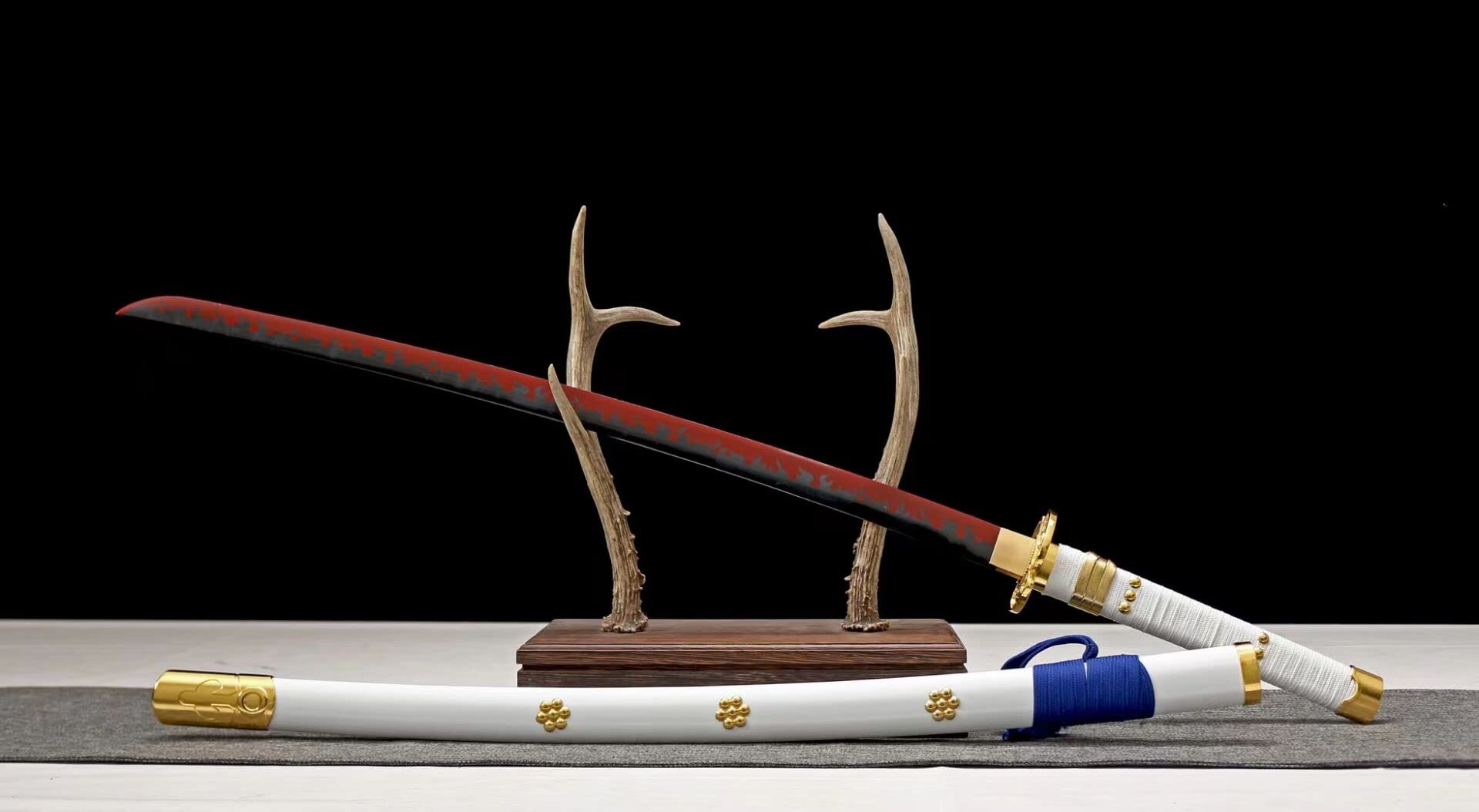HERO SWORD Handmade One Piece Roronoa Zoro Katana - Japanese Anime YAMA ENMA Cosplay Samurai Sword with Purple Blade | Perfect Gift for Men & Women | Great for Cosplay, Collection, and Home Decoration