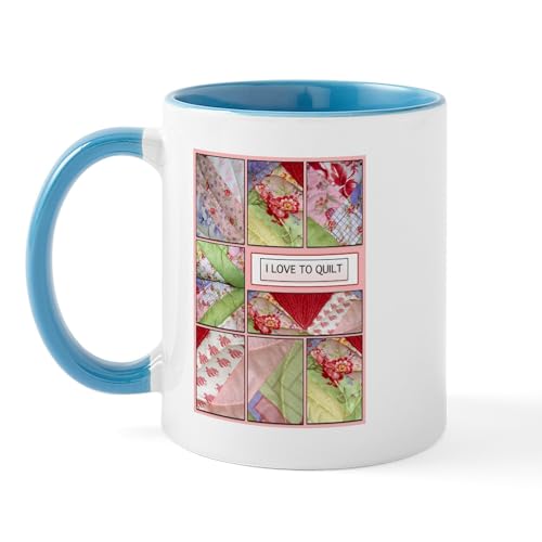 White/Blue Inside - Shana's Quilt Mug