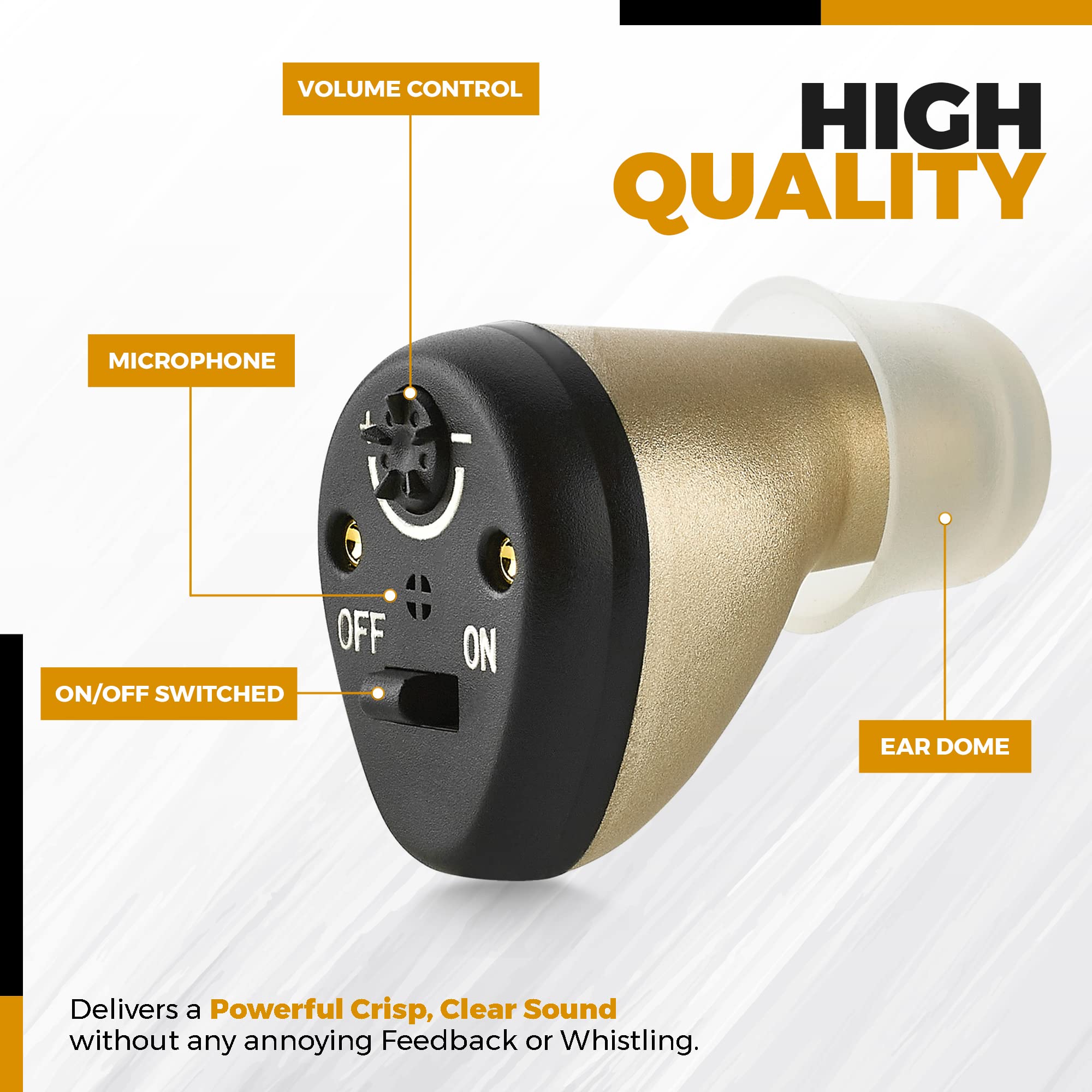 MEDca Rechargeable CIC Hearing Aids - Nearly Invisible Digital Hearing Amplifiers with Noise Cancelling & Feedback Reduction (Pair) - Perfect for Seniors, Meetings & Noisy Environments