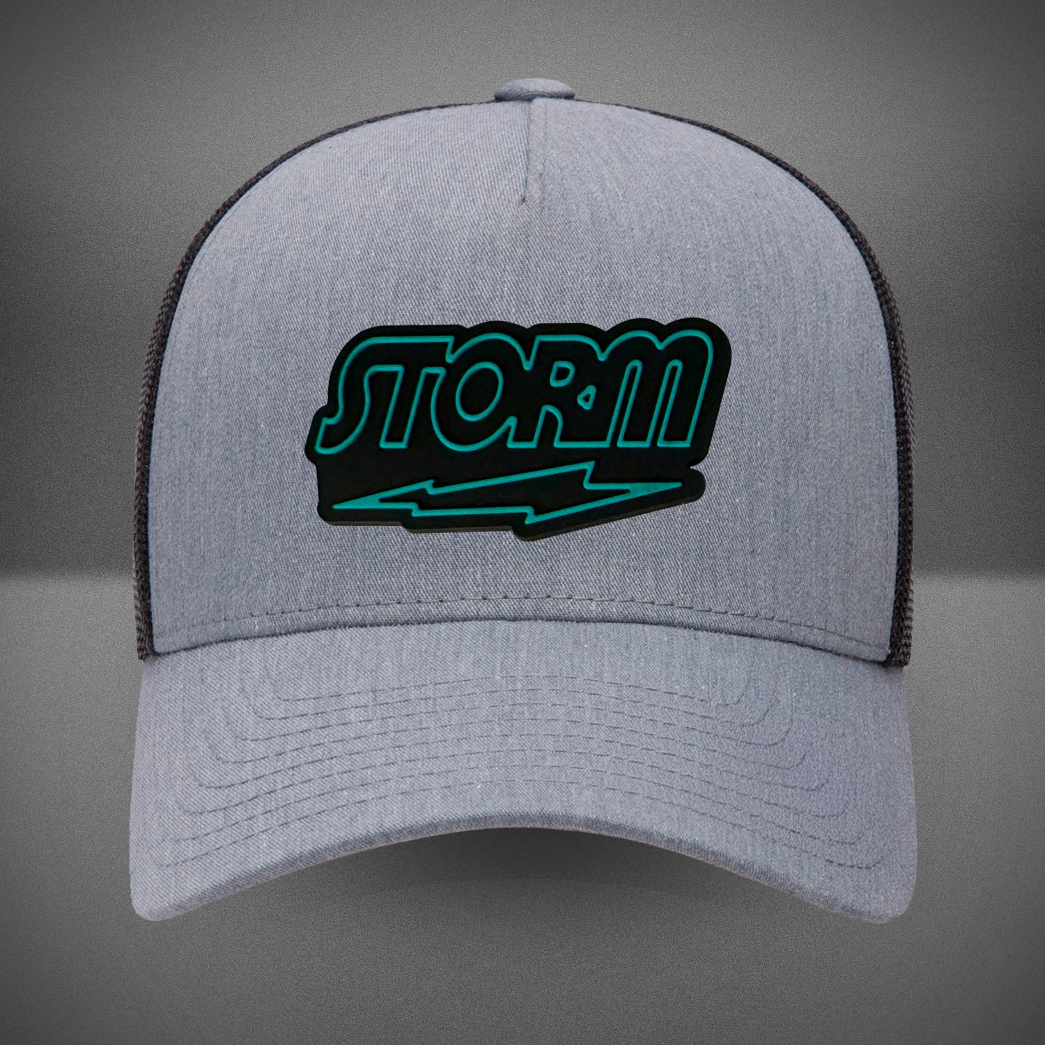 Storm Retro Trucker Hat - Vintage Gray & Black Adjustable Snapback Cap for Men & Women - Perfect for Outdoor Activities, Sports, and Casual Wear