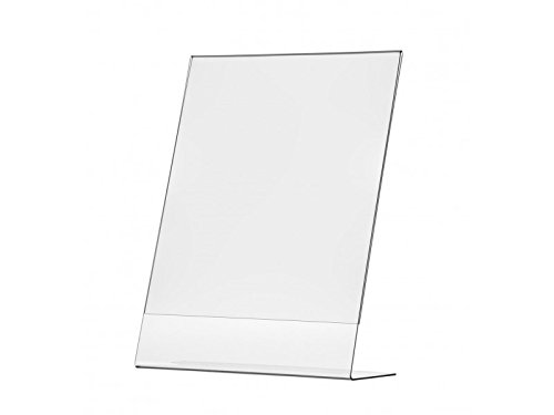 4 Pack Slant Back Ad Sales Flyer Frames - Crystal Clear Counter Display Stand 11