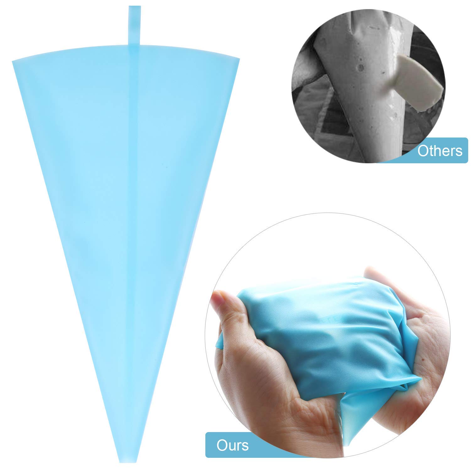 16-Piece Reusable Silicone Pastry Piping Bags Set with 8 Couplers - Professional Cake Decorating Kit for Icing, Frosting, Cupcakes (10/12/14/16 Inch) - Perfect for Birthday Cakes, Wedding Desserts & Baking Parties