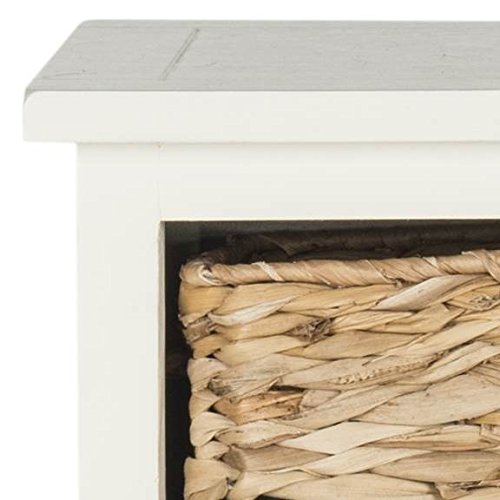 SAFAVIEH American Homes Collection Connery Distressed White Cabinet - Vintage Style Storage Cabinet for Living Room, Bedroom & Entryway