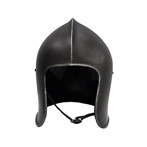 Authentic Medieval Barbute Helmet - High-Quality LARP Armor for Cosplay & Historical Reenactment - Perfect for Renaissance Fairs, Theater Performances & Collectors