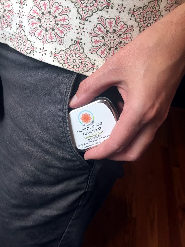 Unscented Pocket-Sized Lotion Bar for Travel - Moisturizing Solid Lotion Stick for Dry Hands & Skin - Perfect for Airplane Carry-On, Gym Bag, and On-The-Go Hydration