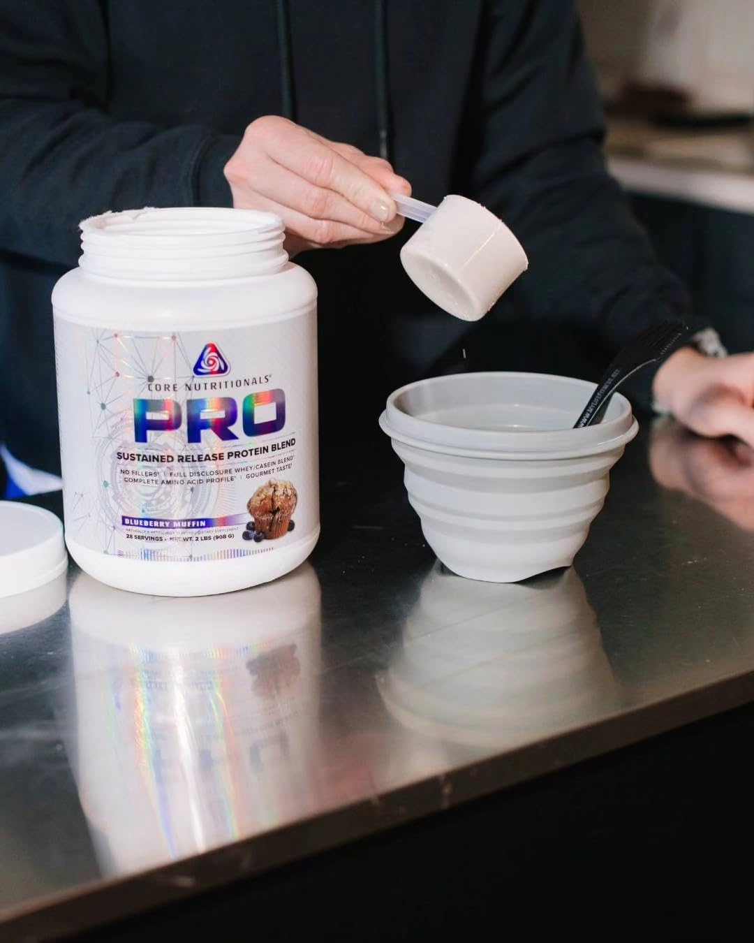 Core Nutritionals Pro Sustained Release Protein Powder - 25G Protein, 2G Carb, Digestive Enzyme Blend | Chocolate Peanut Butter Cup Flavor | 27 Servings for Post-Workout Recovery & Muscle Growth