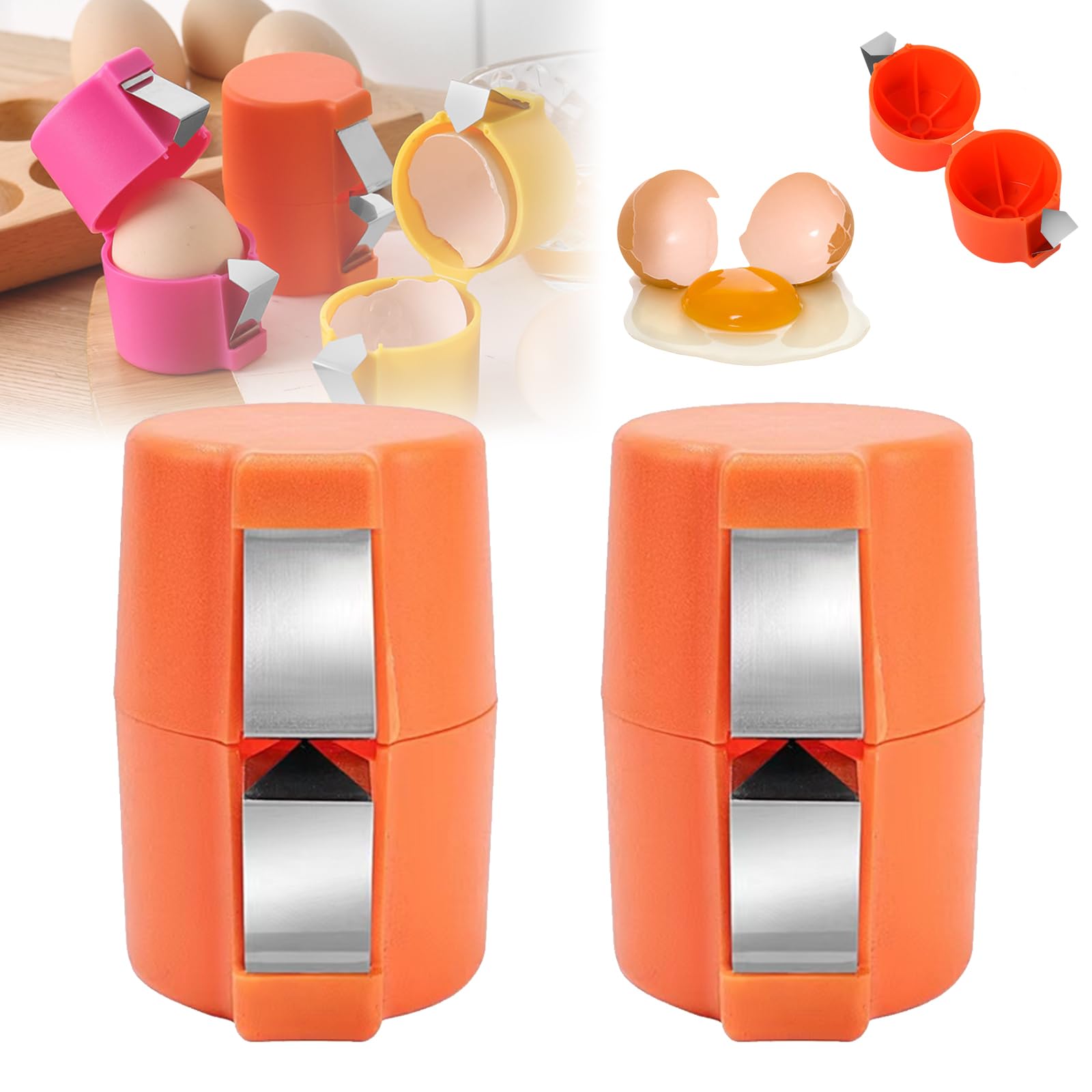 Best Egg Separator & Cracker Tool - Handheld Egg Shell Opener & Multifunctional Egg Cutter for Cooking, Baking, Camping - Perfect Kitchen Gadget for Quick Egg Preparation