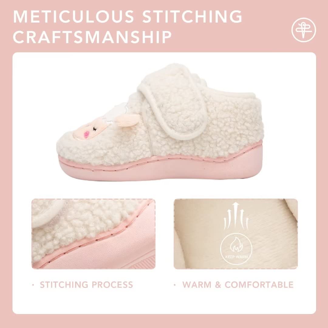Boys Girls Warm Fuzzy House Slippers - Kids Non-Slip Indoor Outdoor Home Shoes for Toddlers | Cozy Winter Slippers for Playtime & Lounging at Home