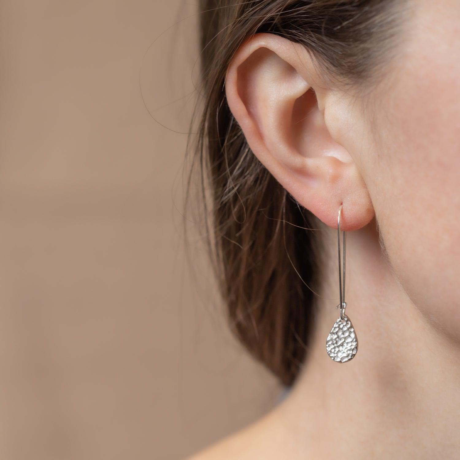 Lava Drop Earrings for Women - Handmade Volcanic Stone Dangle Earrings | Perfect for Casual Wear, Parties & Gifts