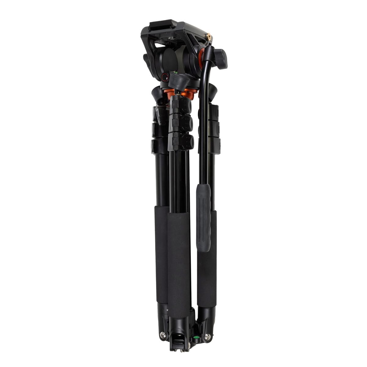 Padcaster 4-Section Carbon Fiber Tripod & Monopod with Fluid Head - Professional Video & Photography Equipment for Vloggers, YouTubers and Content Creators - Perfect for Outdoor Shooting, Live Streaming and Studio Work