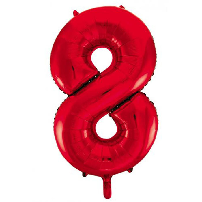 Red Jumbo Number Foils - Large Decorative Numbers for Parties, Birthdays, and Events - Perfect for DIY Crafts, Wall Decor, and Photo Backdrops