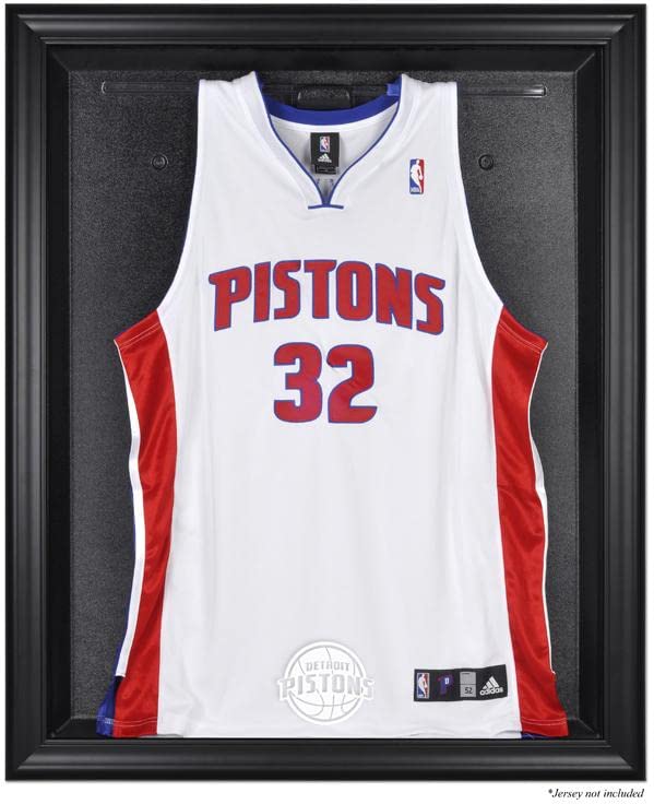 Detroit Pistons (2005-2017) Framed Basketball Jersey Display Case with Team Logo - Premium Jersey Shadow Box for Sports Memorabilia - Perfect for Man Cave, Sports Bar, or Fan Room Decor