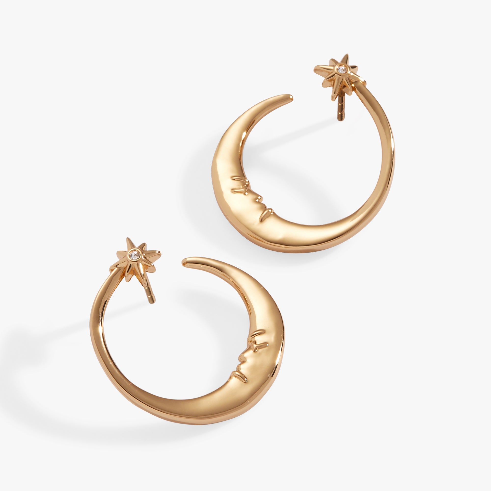 Crescent Moon Hoop Earrings for Women - Sterling Silver Dainty Boho Jewelry - Perfect for Everyday Wear, Date Night & Festival Outfits