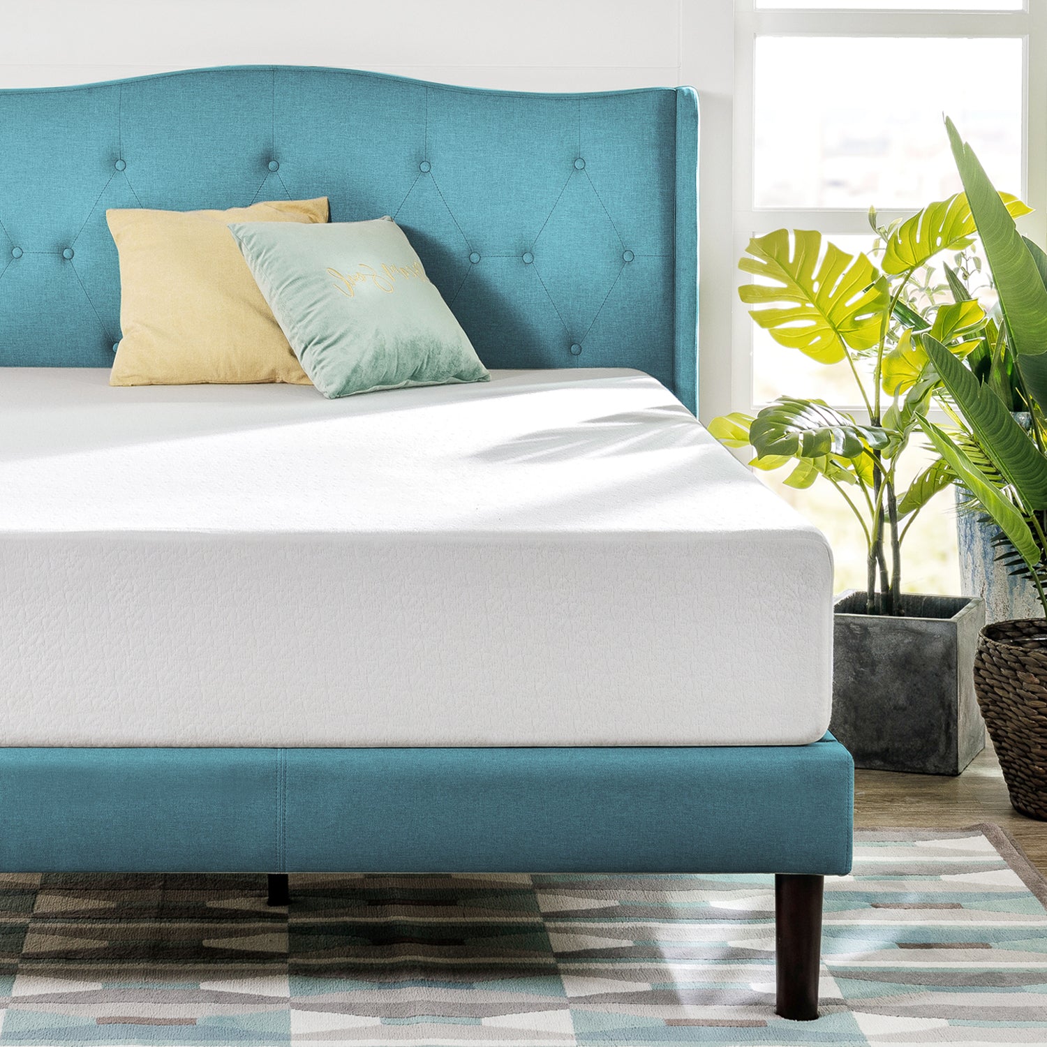 Zinus 10 Inch Green Tea Infused Memory Foam Mattress - Queen Size, Pressure Relief & Cooling Sleep - Perfect for Bedroom, Guest Room & Dorm Use