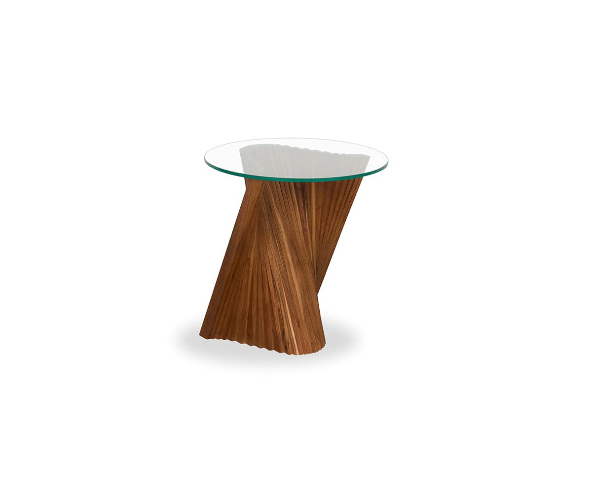 Modern Spira End Table - Small Side Table for Living Room, Bedroom & Office - Stylish Nightstand with Storage Shelf - Perfect for Coffee, Books & Decor